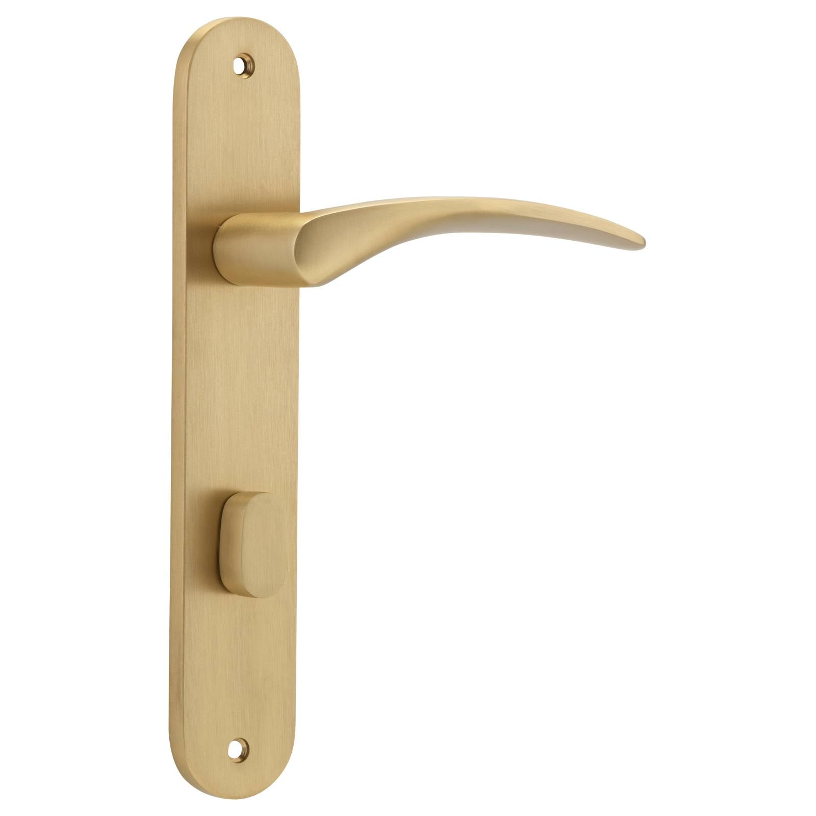 Oxford Oval 85mm Privacy Lever Set Brushed Brass