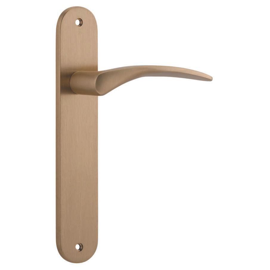 Oxford Oval Lever Latch Set Brushed Brass