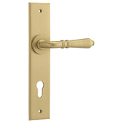 Sarlat Lever Brushed Brass Chamfered Backplate