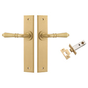 Sarlat Lever Chamfered Backplate Passage Kit Brushed Brass