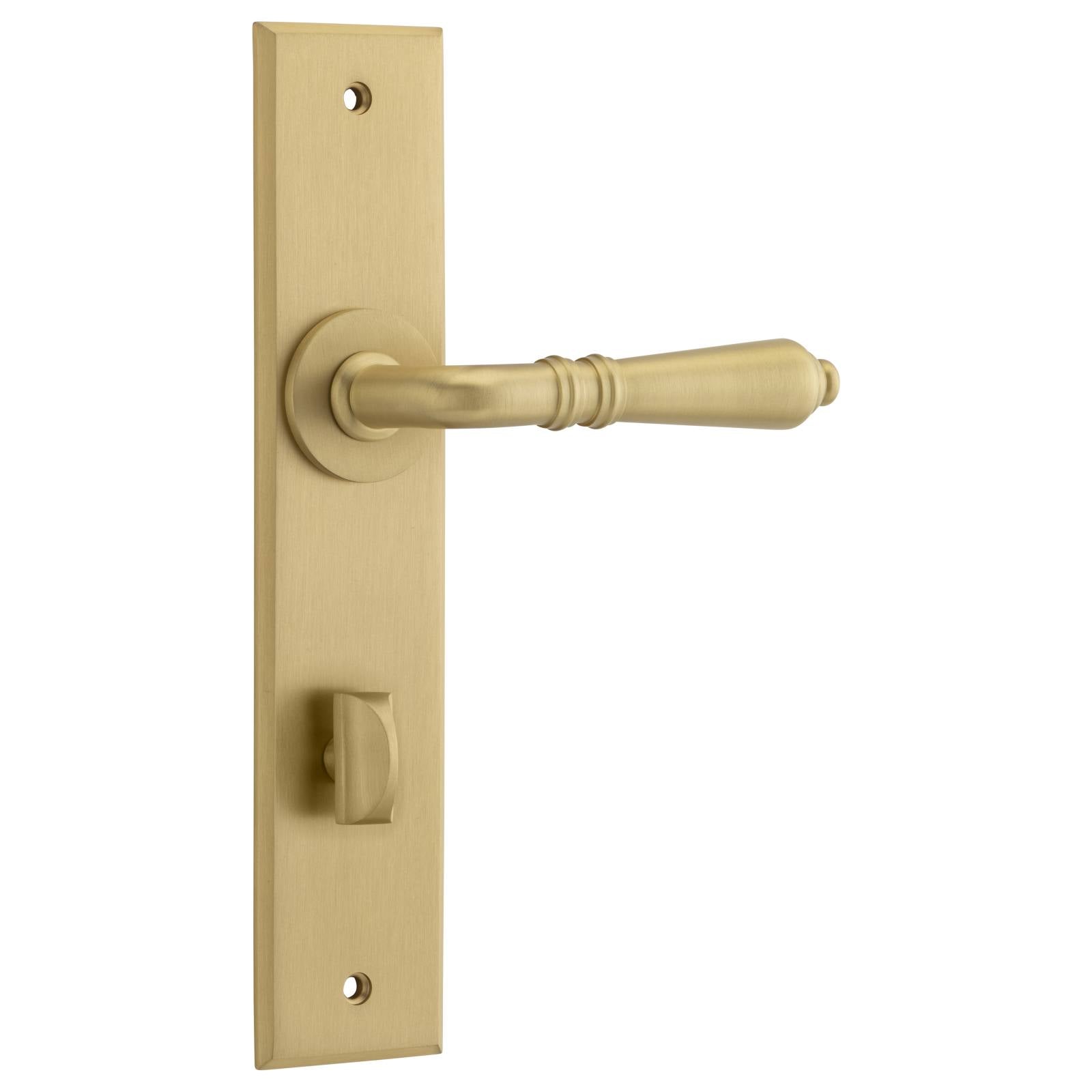Sarlat Lever Brushed Brass Chamfered Backplate
