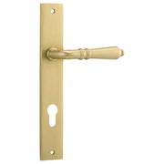 Sarlat Lever Rectangular Backplate Brushed Gold PVD