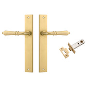 Sarlat Lever Rectangular Backplate Passage Kit Brushed Gold PVD
