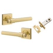 Helsinki Lever Square Rose (Inbuilt Privacy) Brushed Gold PVD