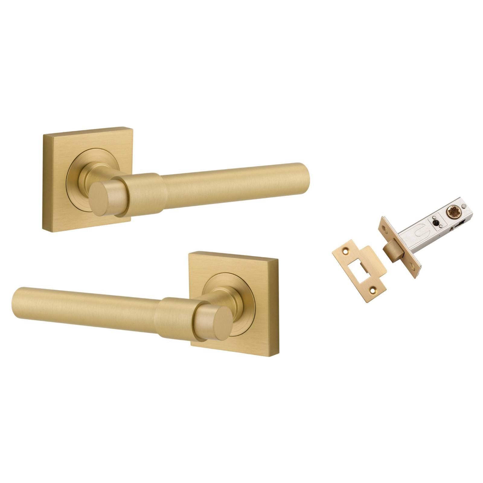 Helsinki Lever Square Rose Passage Kit Brushed Gold PVD