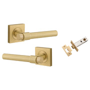 Helsinki Lever Square Rose Passage Kit Brushed Gold PVD