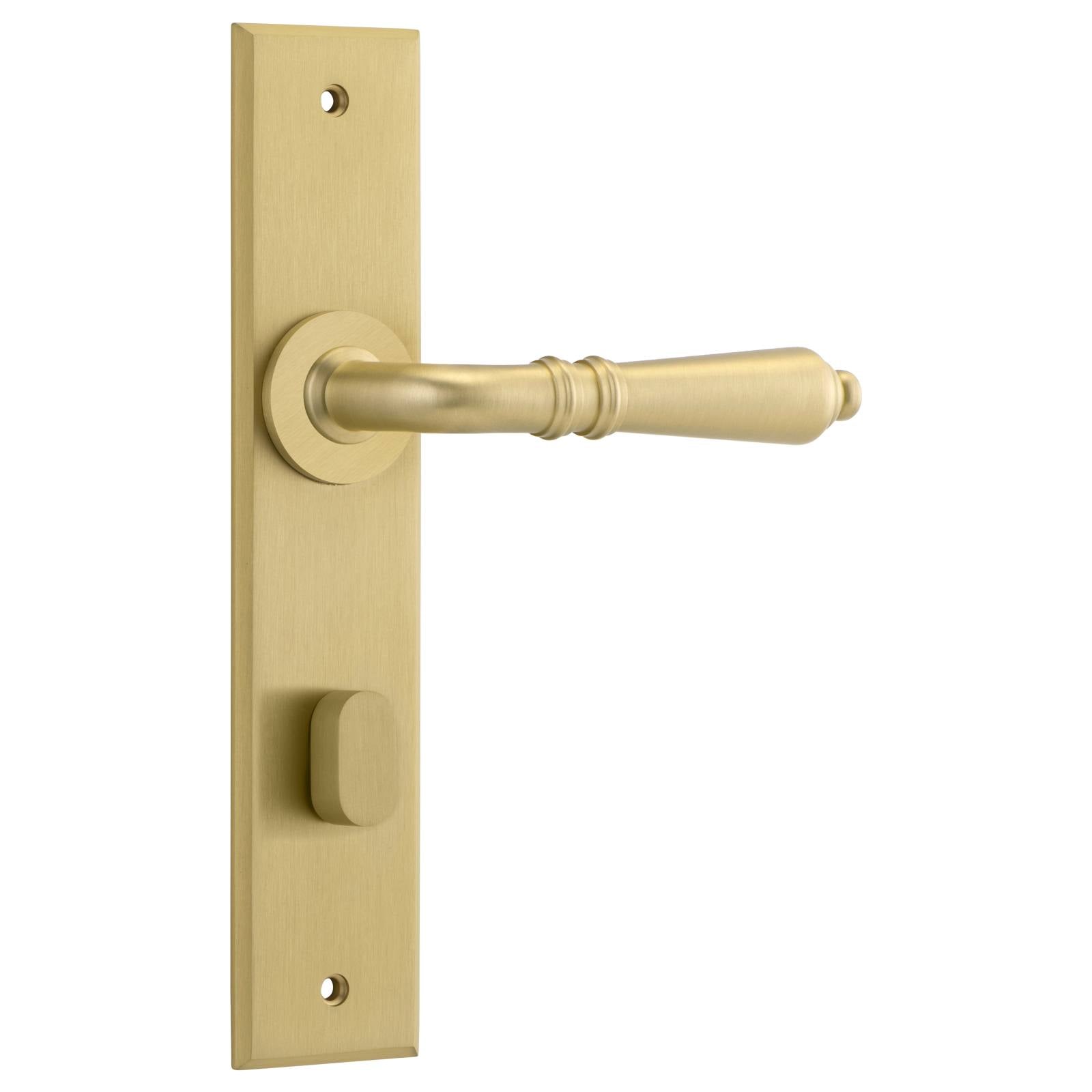 Sarlat Lever Brushed Gold Pvd Chamfered Backplate