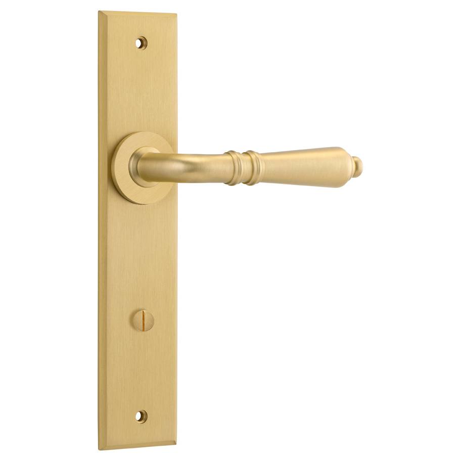 Sarlat Lever Brushed Gold Pvd Chamfered Backplate