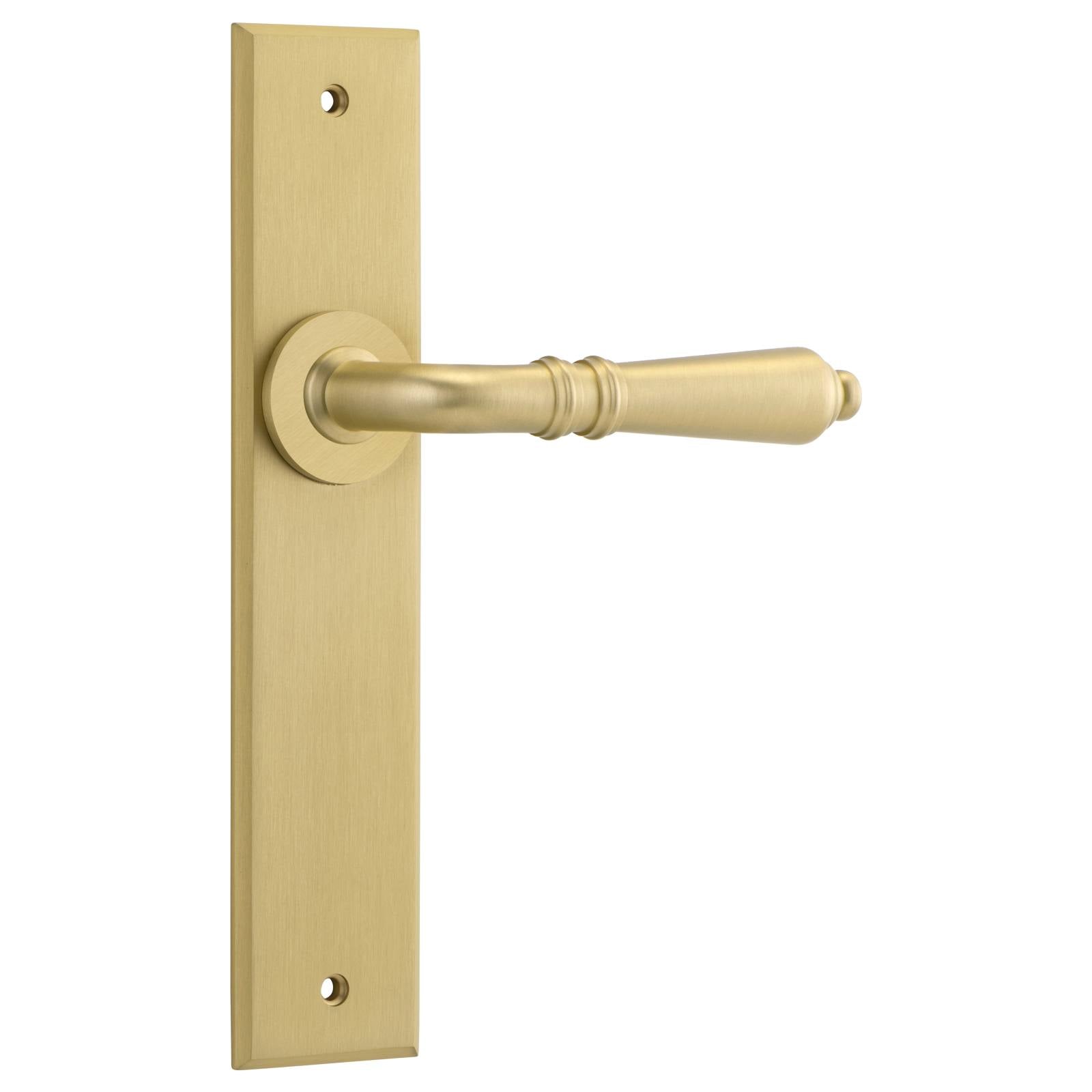 Sarlat Lever Brushed Gold Pvd Chamfered Backplate