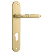 Sarlat Lever Oval Backplate Brushed Gold PVD