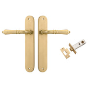 Sarlat Lever Oval Backplate Passage Kit Brushed Gold PVD
