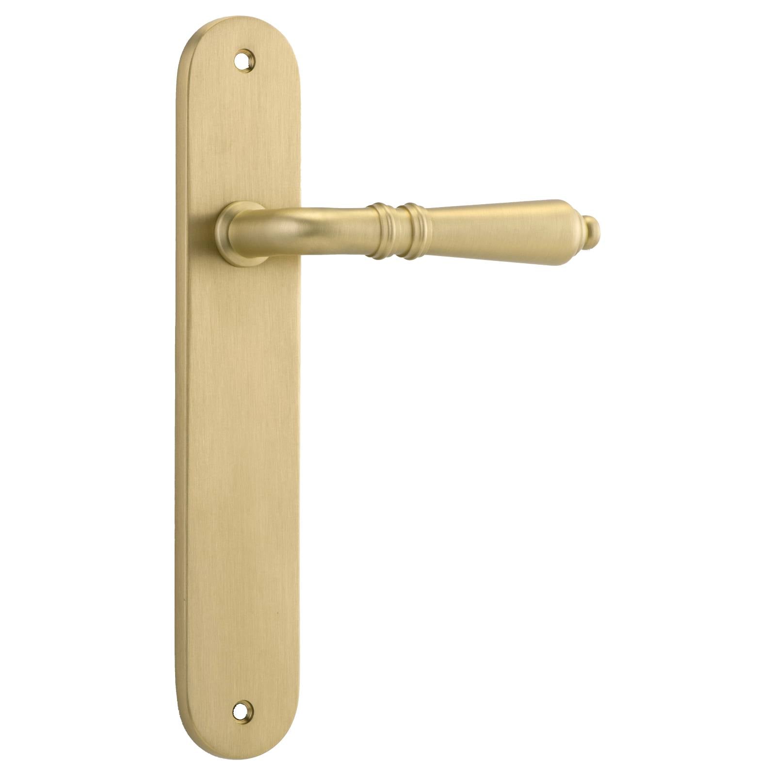 Sarlat Lever Oval Backplate Brushed Gold PVD
