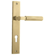Brunswick Lever Brushed Gold Pvd Rectangular Backplate