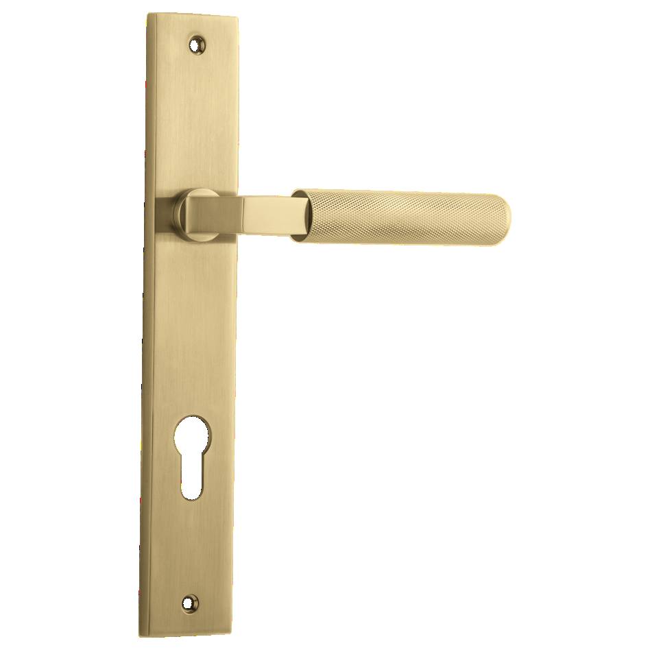 Brunswick Lever Brushed Gold Pvd Rectangular Backplate