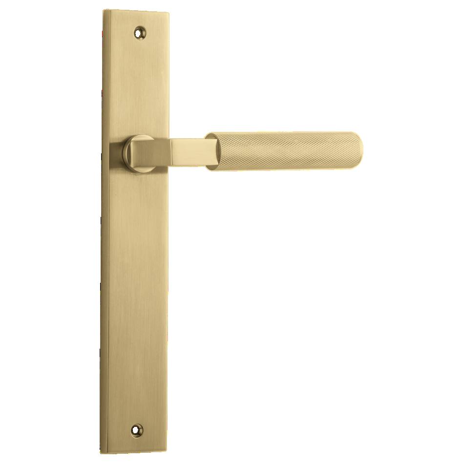 Brunswick Lever Brushed Gold Pvd Rectangular Backplate