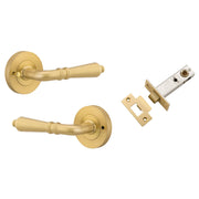 Sarlat Lever Round Rose (Inbuilt Privacy) Brushed Gold PVD