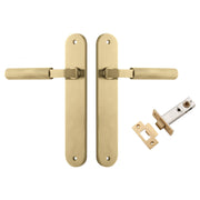 Brunswick Lever Oval Backplate Passage Kit Brushed Gold PVD