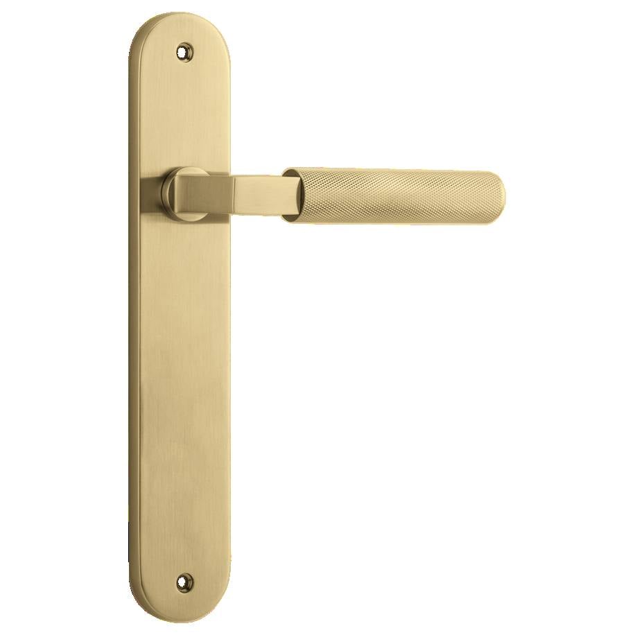 Brunswick Lever Brushed Gold Pvd Oval Backplate