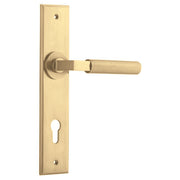 Brunswick Lever Brushed Gold Pvd Chamfered Backplate