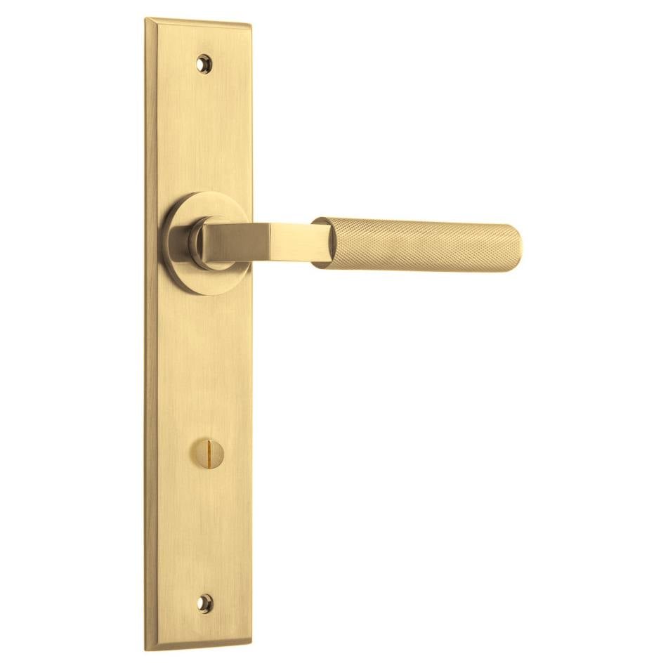 Brunswick Lever Brushed Gold Pvd Chamfered Backplate