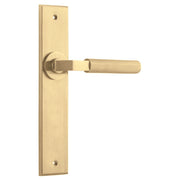 Brunswick Lever Brushed Gold Pvd Chamfered Backplate