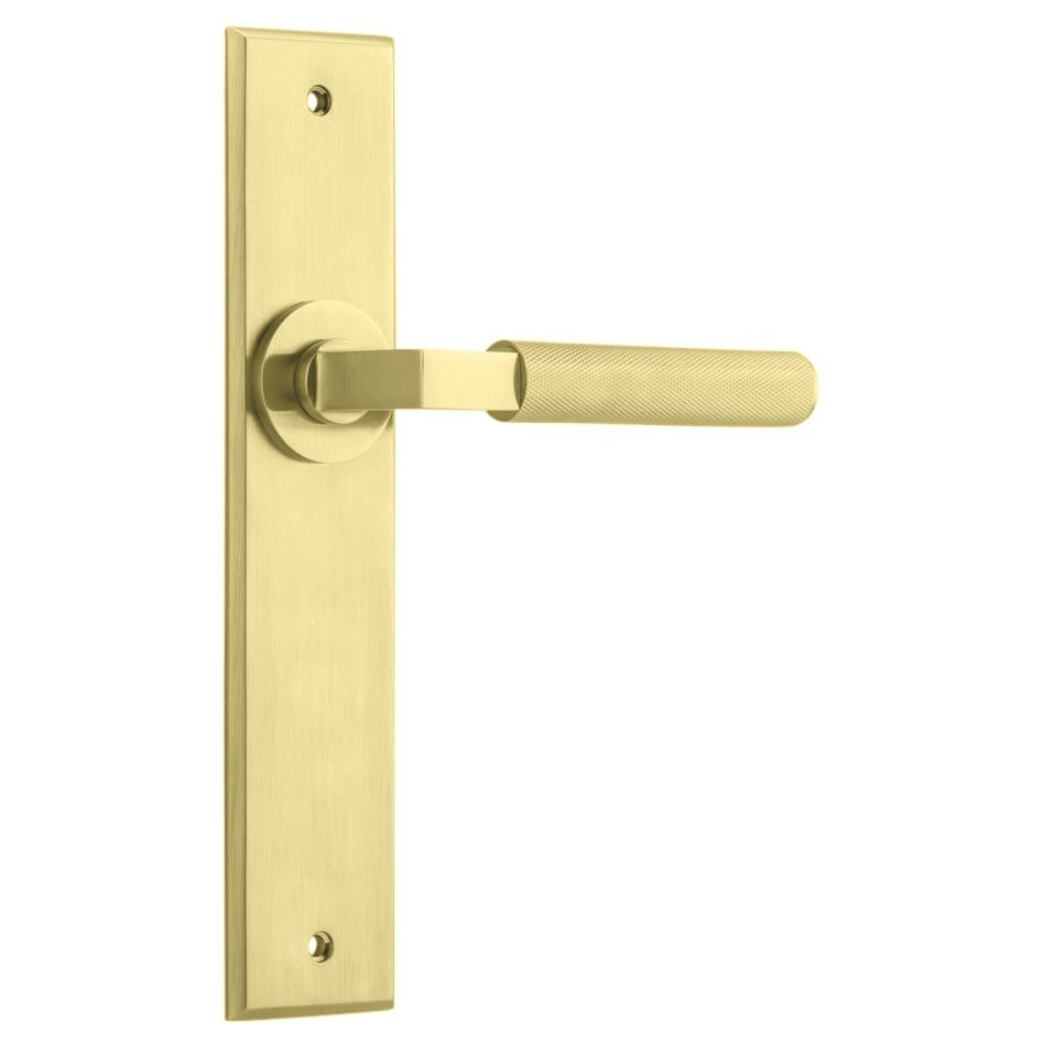 Brunswick Lever Brushed Gold Pvd Chamfered Backplate