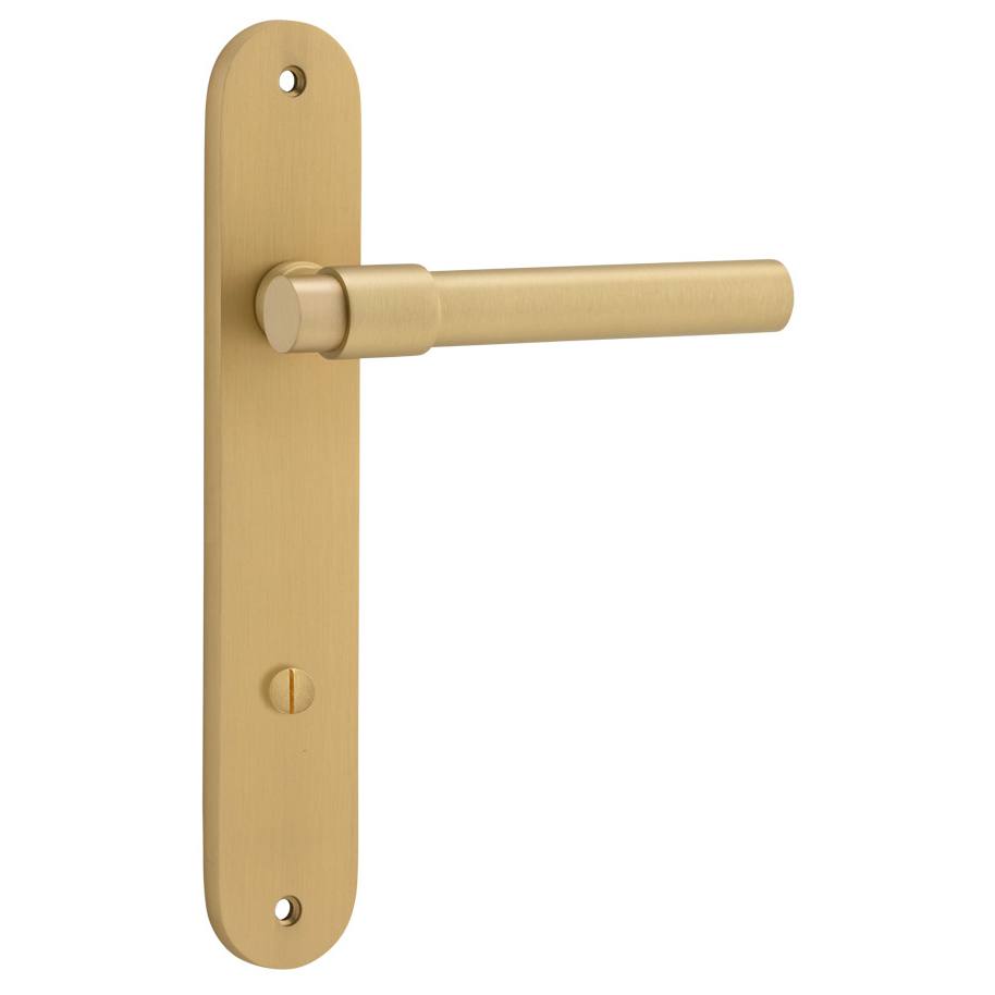 Helsinki Lever Oval Backplate Brushed Gold PVD