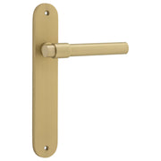 Helsinki Lever Oval Backplate Brushed Gold PVD