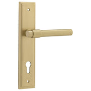 Helsinki Lever Stepped Backplate Brushed Gold PVD
