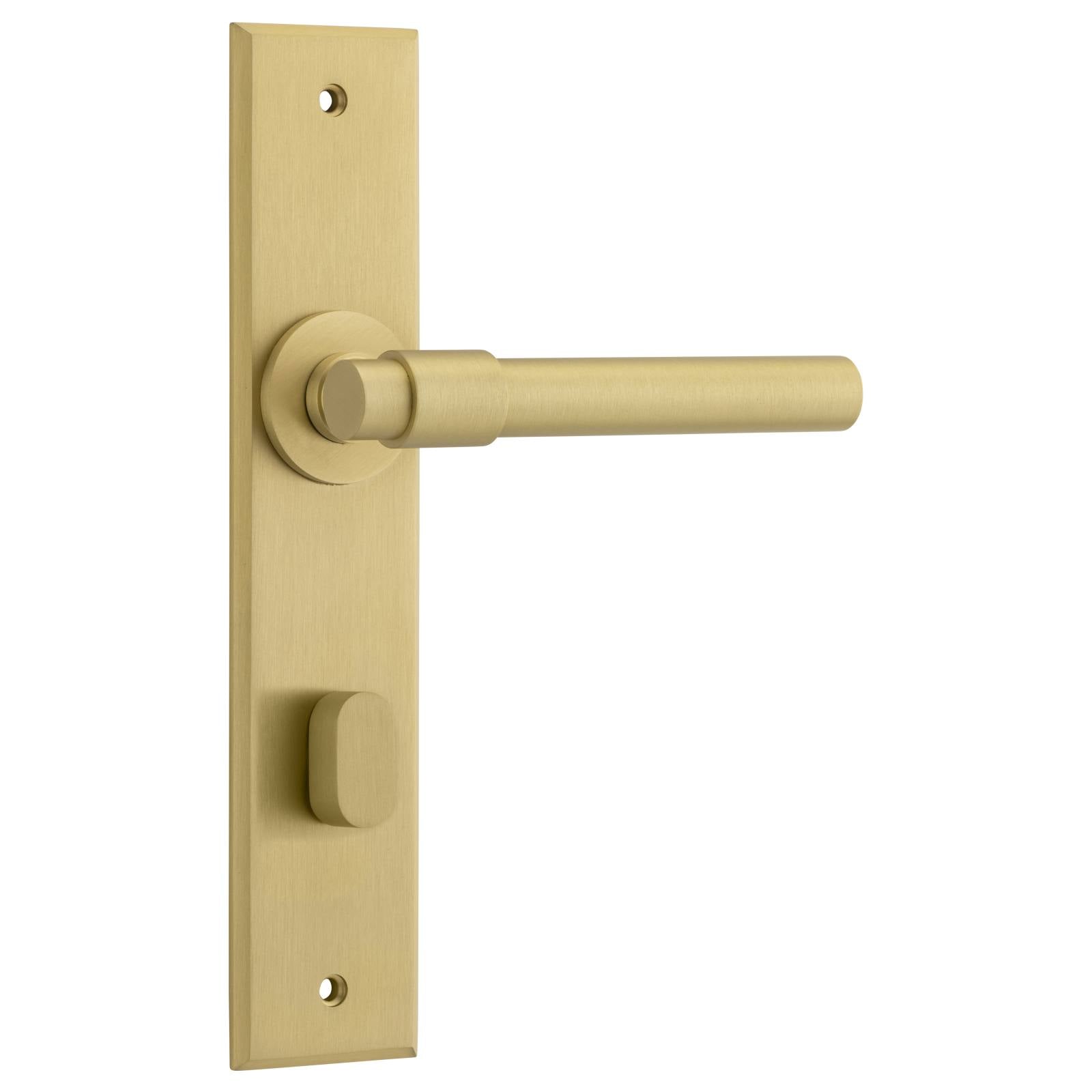 Helsinki Lever Brushed Gold Pvd Chamfered Backplate