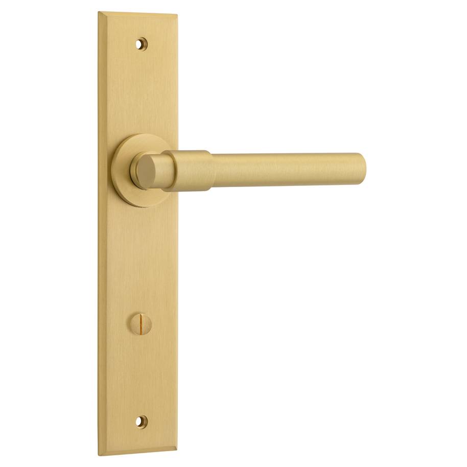 Helsinki Lever Brushed Gold Pvd Chamfered Backplate