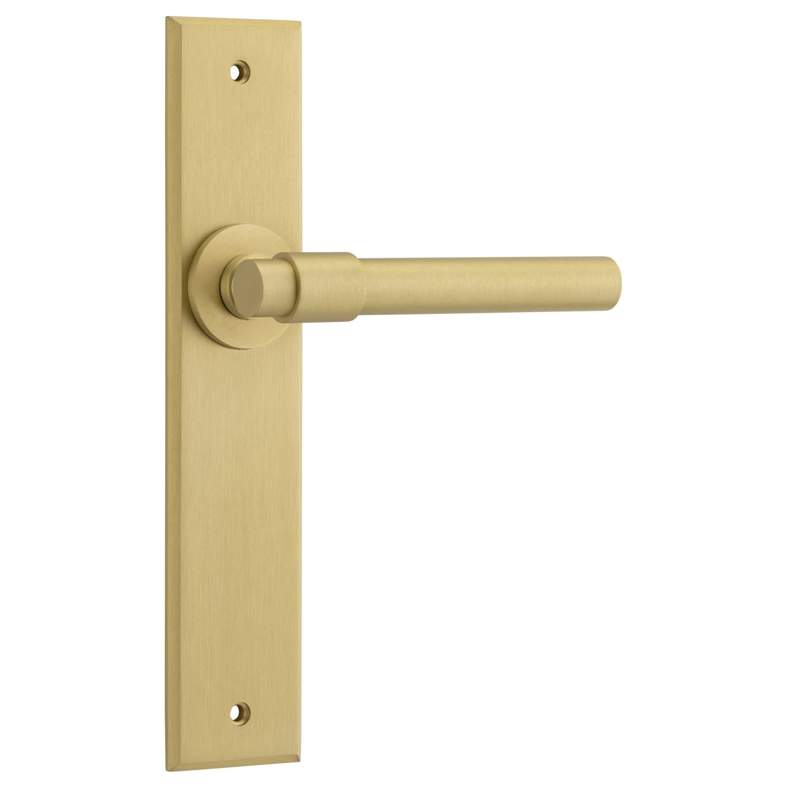 Helsinki Lever Brushed Gold Pvd Chamfered Backplate