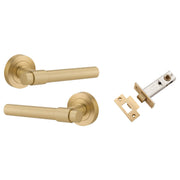 Helsinki Lever Round Rose Passage Kit Brushed Gold PVD