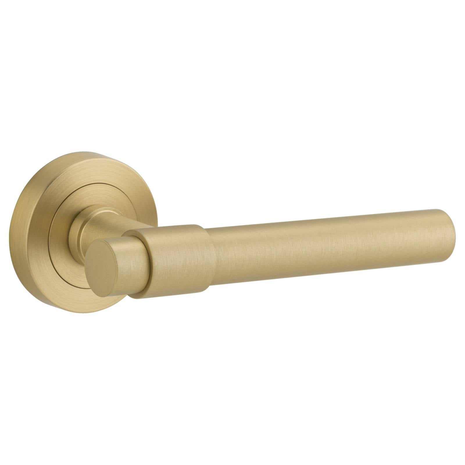 Helsinki Lever Round Rose Brushed Gold PVD