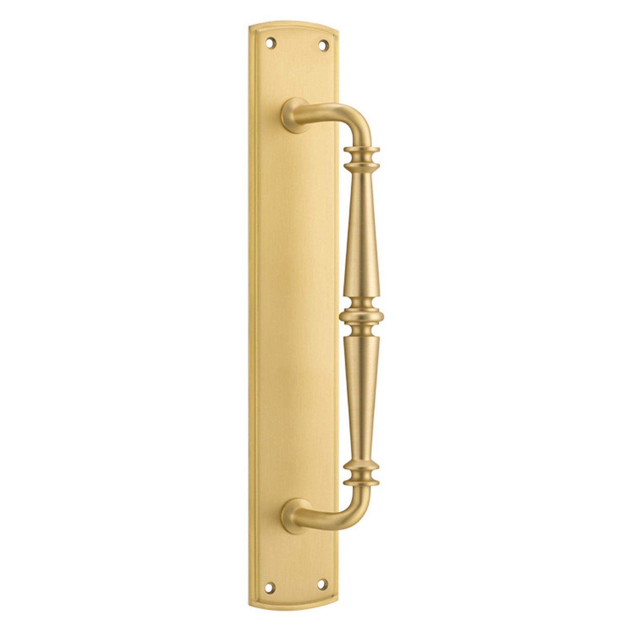 Sarlat Pull Handle on Backplate, Brushed Gold PVD