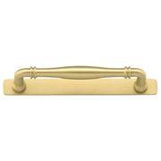 Sarlat Cabinet Pull w Backplate CTC160mm Brushed Gold PVD