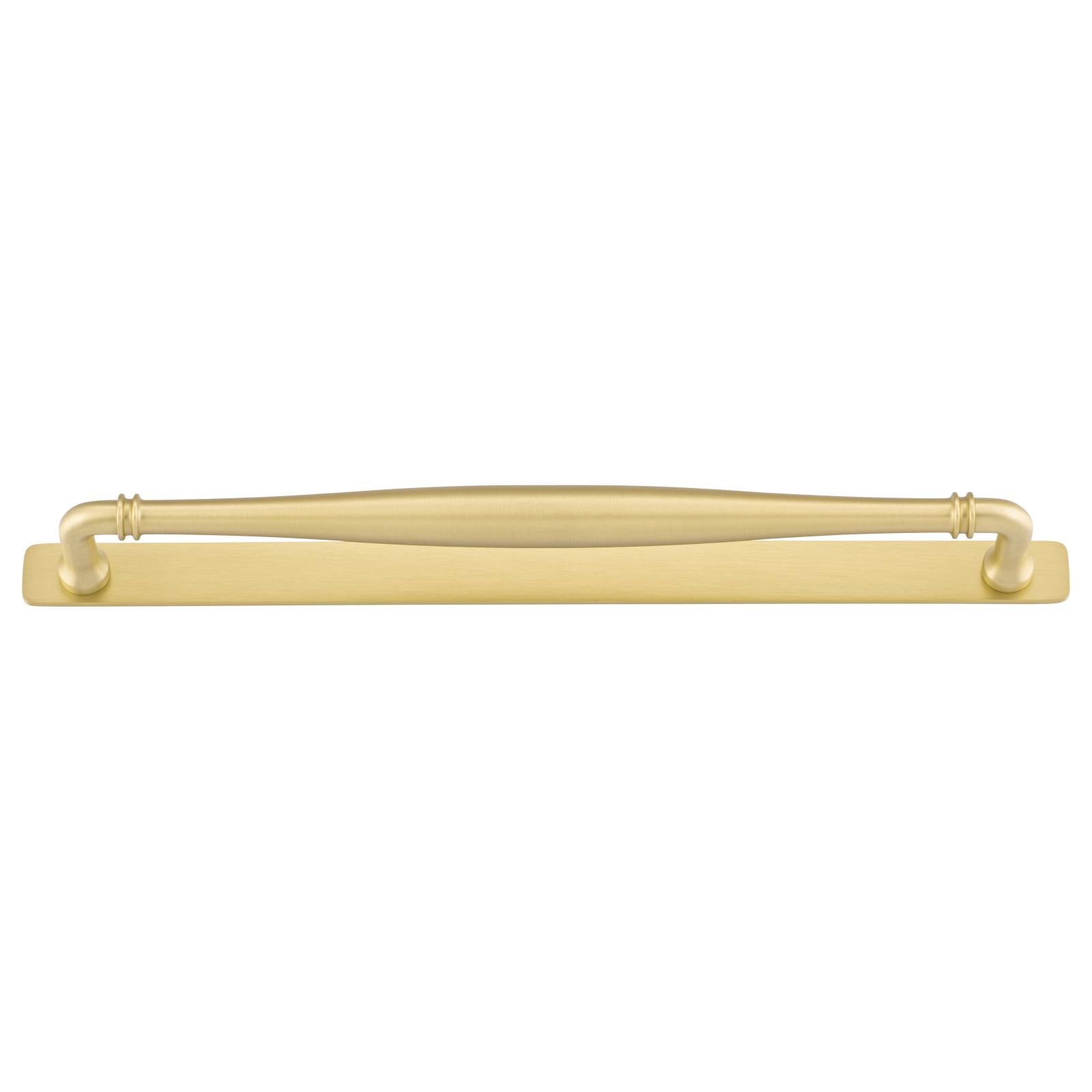 Sarlat Cabinet Pull w Backplate CTC320mm Brushed Gold PVD
