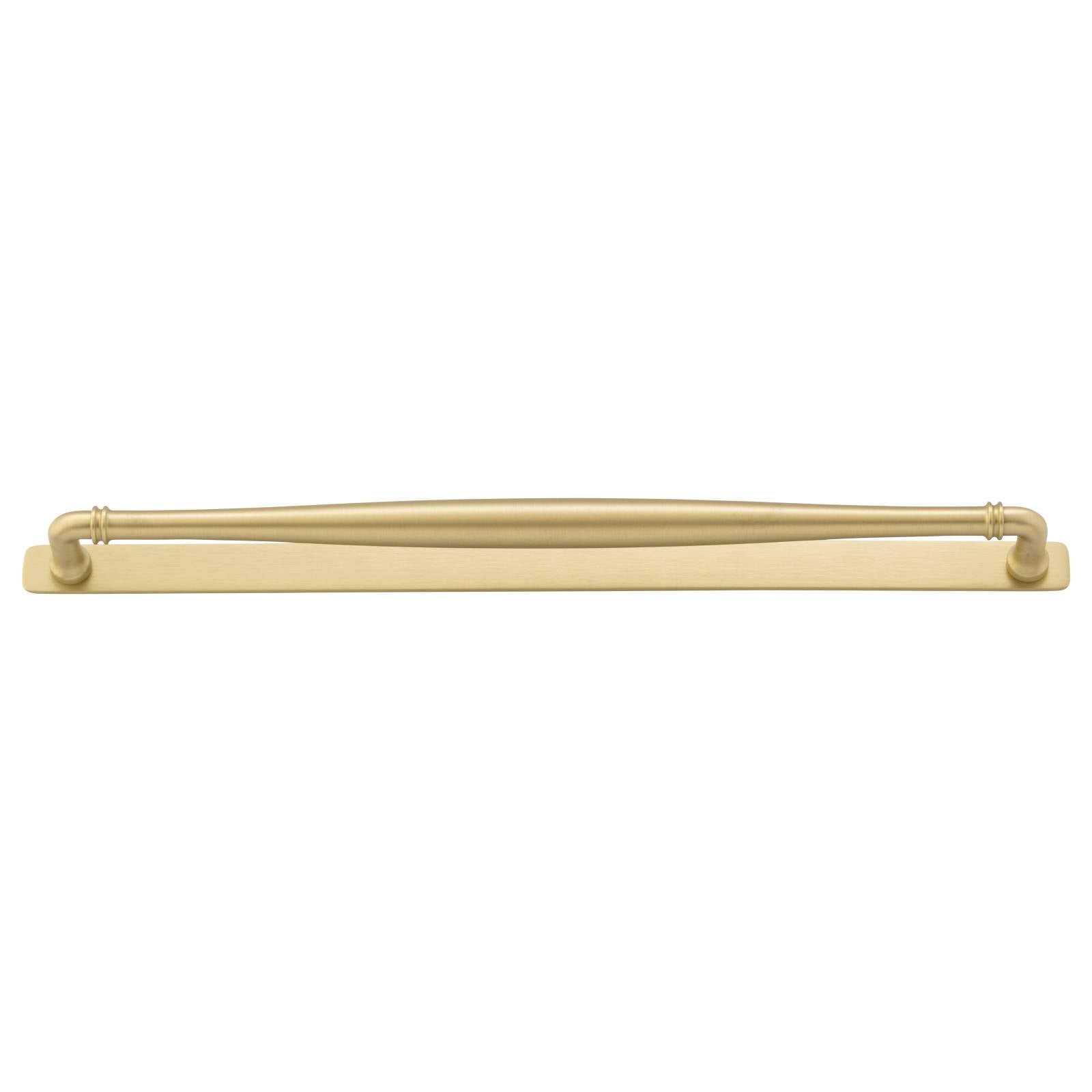 Sarlat Cabinet Pull w Backplate CTC450mm Brushed Gold PVD
