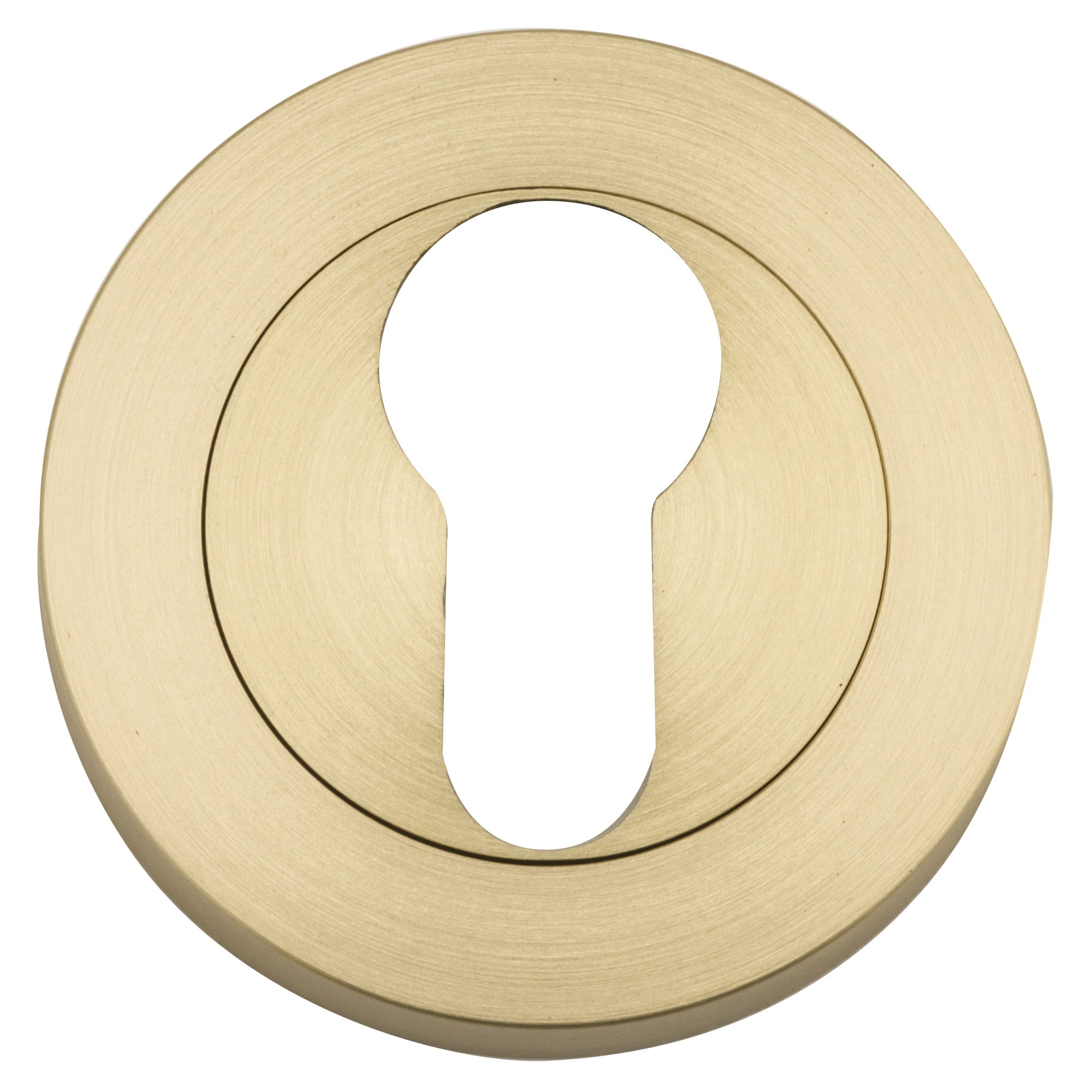 Euro Escutcheons Round, Brushed Gold PVD