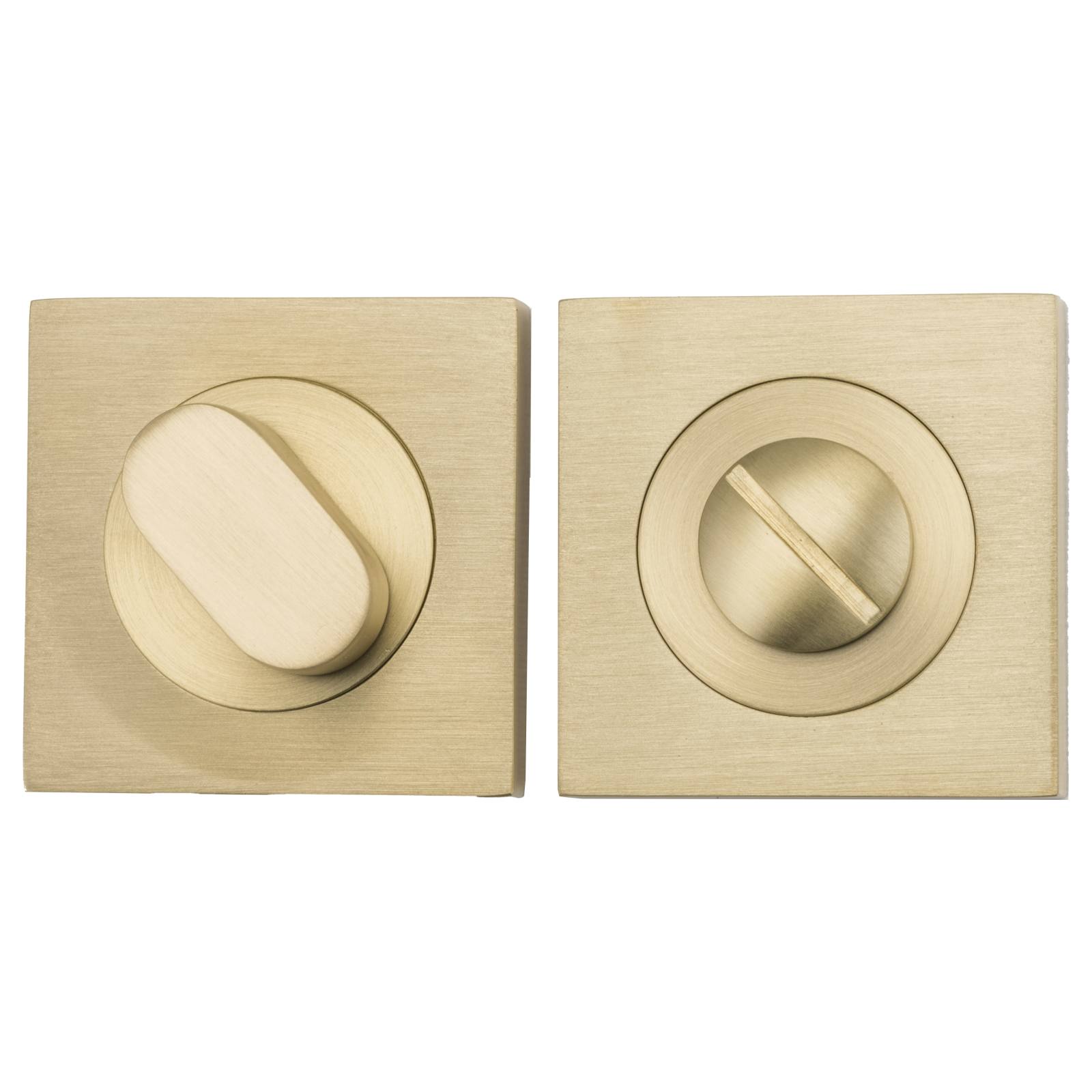 Privacy Turn Square Brushed Gold PVD