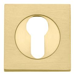 Euro Escutcheons Square Brushed Gold PVD