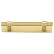 Helsinki Cabinet Pull w BackplateCTC96mm Brushed Gold PVD