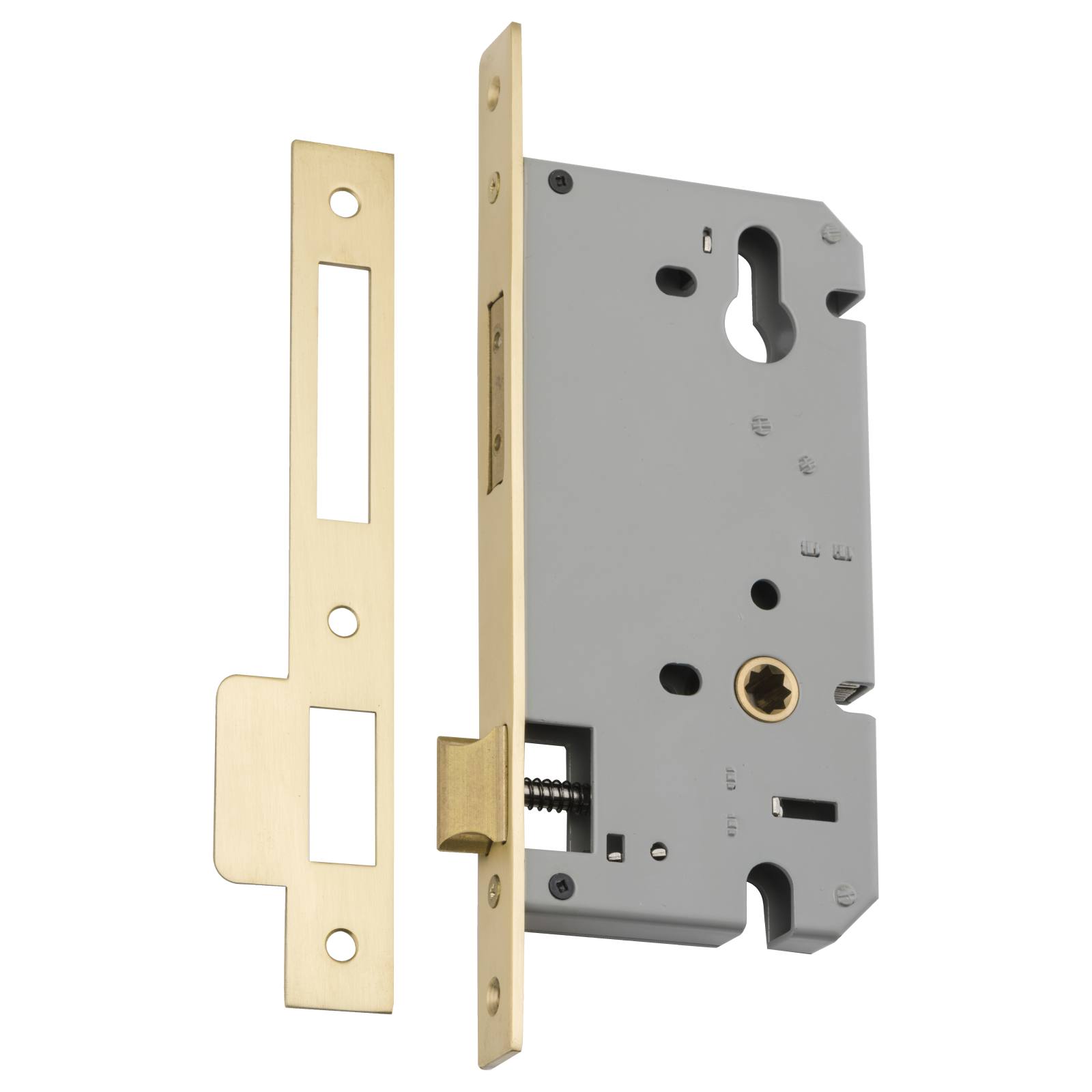 85mm Euro Mortice Locks 45mm Backset Brushed Gold PVD