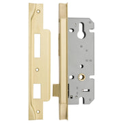 Rebated 85mm Euro Mortice Locks 45mm Backset Brushed Gold PVD