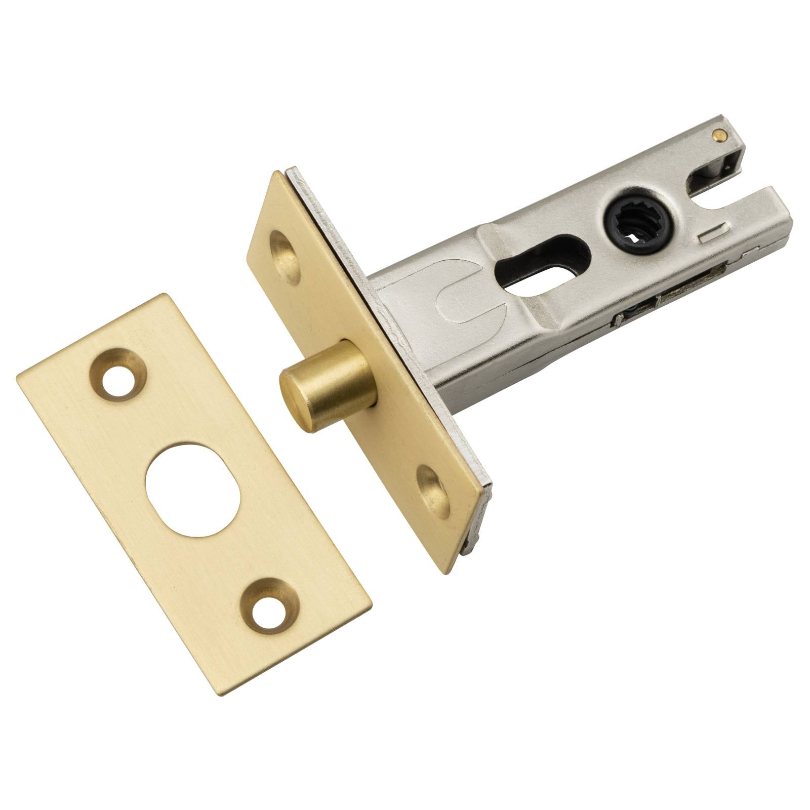 Privacy Bolt Round 45mm Backset, Brushed Gold PVD