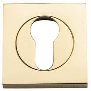 Escutcheon Euro Sq Concealed Fix Pair PB D52xP10mm