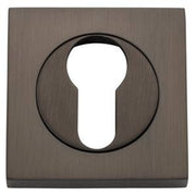 Escutcheon Euro Sq Concealed Fix Pair AB D52xP10mm