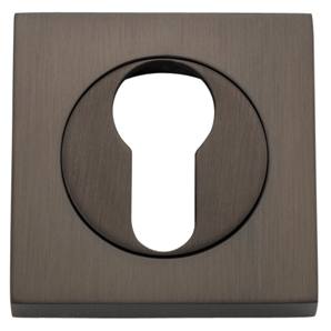 Escutcheon Euro Sq Concealed Fix Pair AB D52xP10mm