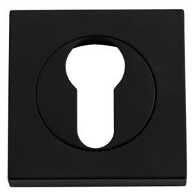 Escutcheon Euro Sq Concealed Fix Pair MB D52xP10mm