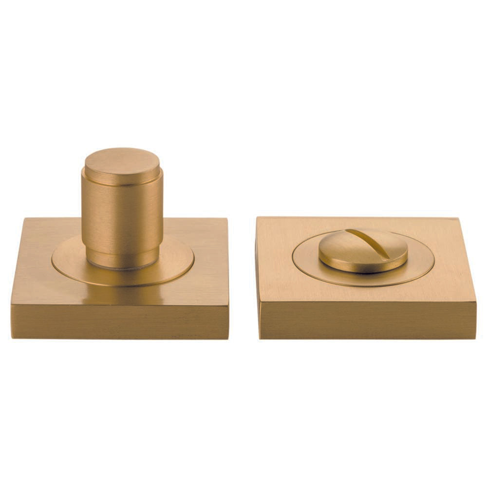 Berlin Privacy Turn Brushed Brass Square
